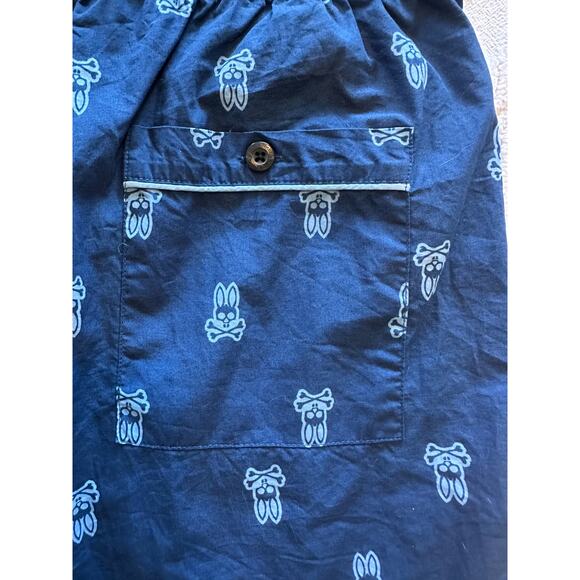 Psycho Bunny Men’s Lounge Pants Sz. Large Navy/LightBlue Logo - Picture 6 of 9